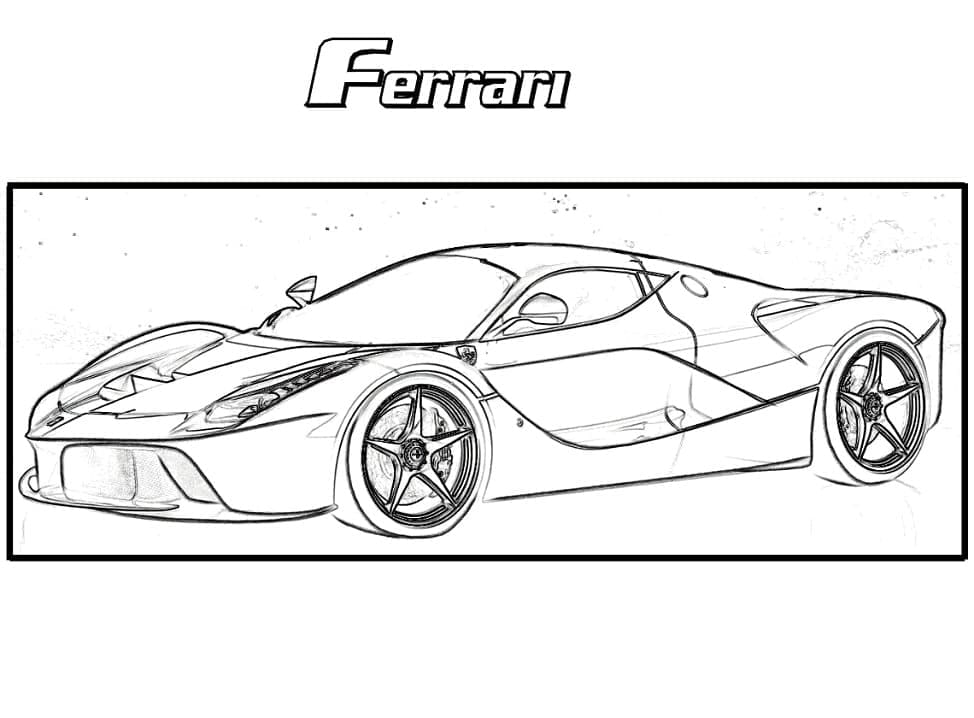 Free printable Ferrari coloring page #186870 from Transportation collection Free printable Ferrari coloring page #186870 from Transportation collection