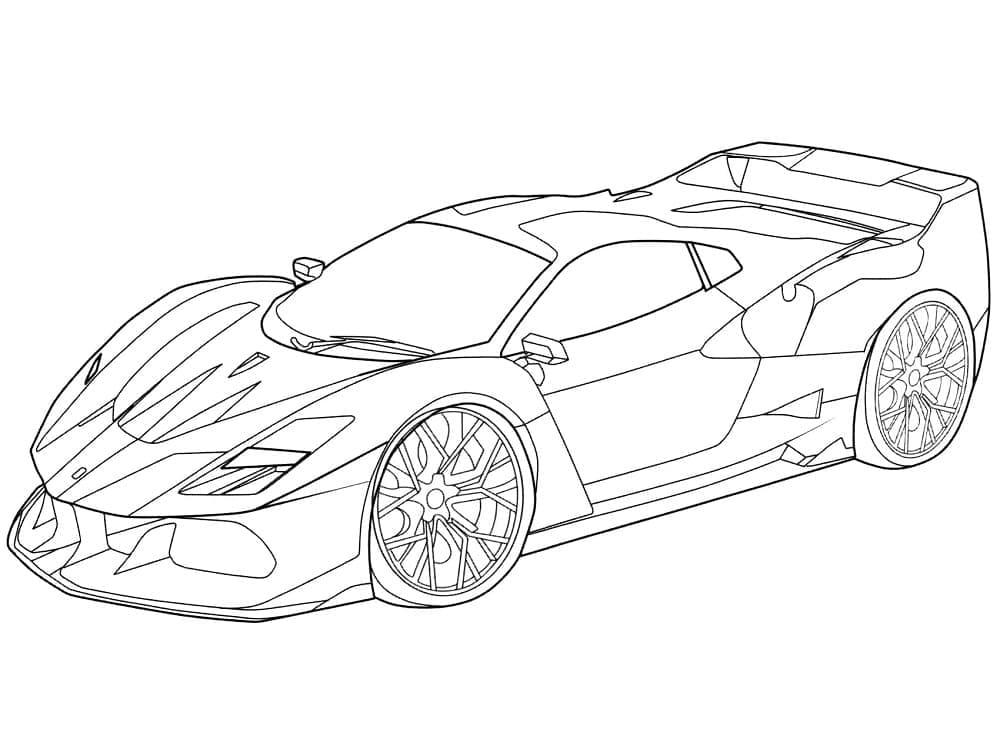 Free printable Ferrari coloring page #186875 from Transportation collection