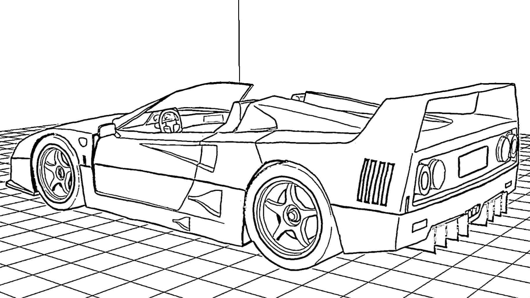 Free printable Ferrari coloring page #186876 from Transportation collection