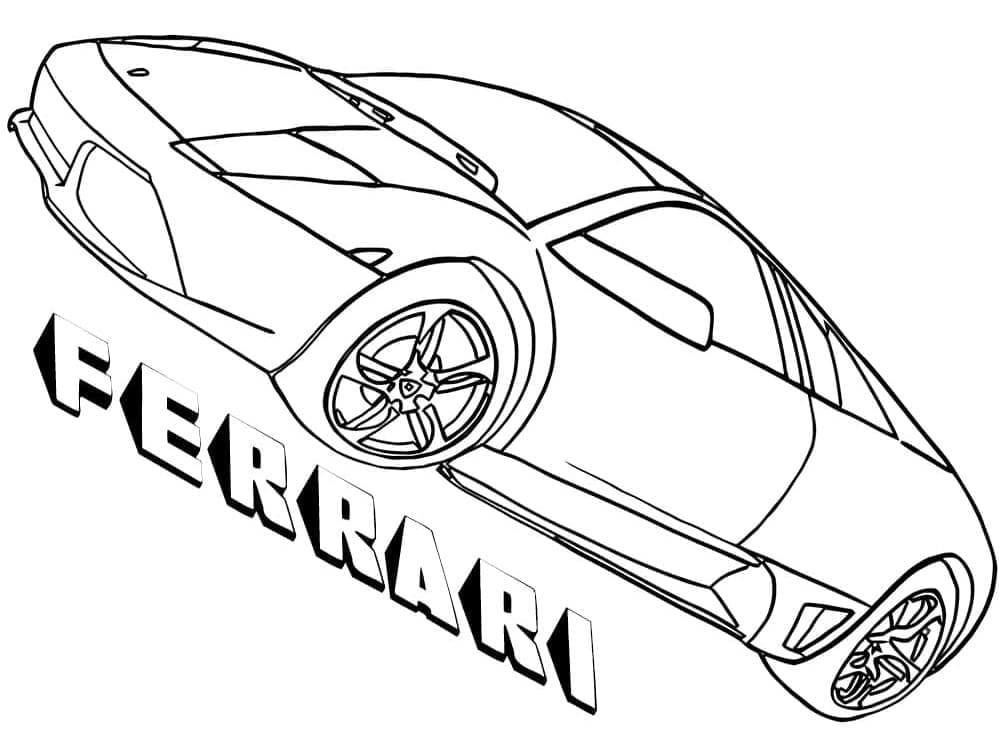 Free printable Ferrari coloring page #186893 from Transportation collection
