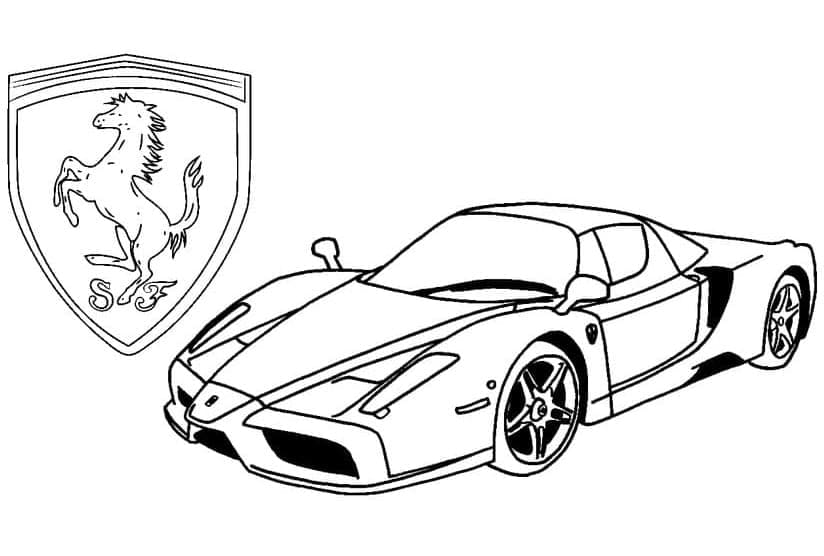 Free printable Ferrari coloring page #186899 from Transportation collection