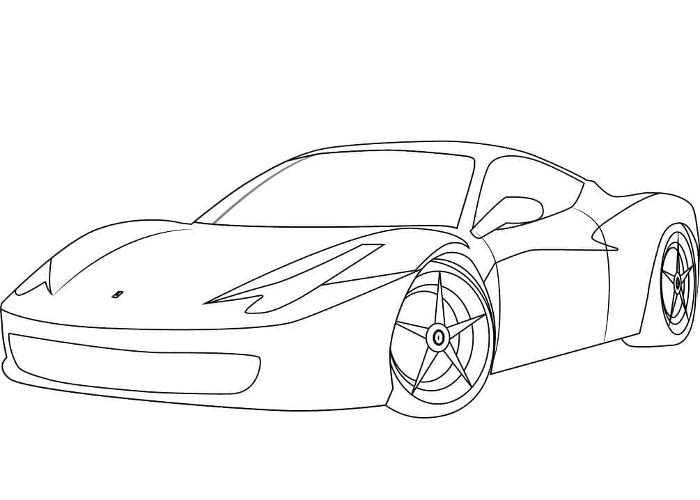 Free printable Ferrari coloring page #186903 from Transportation collection