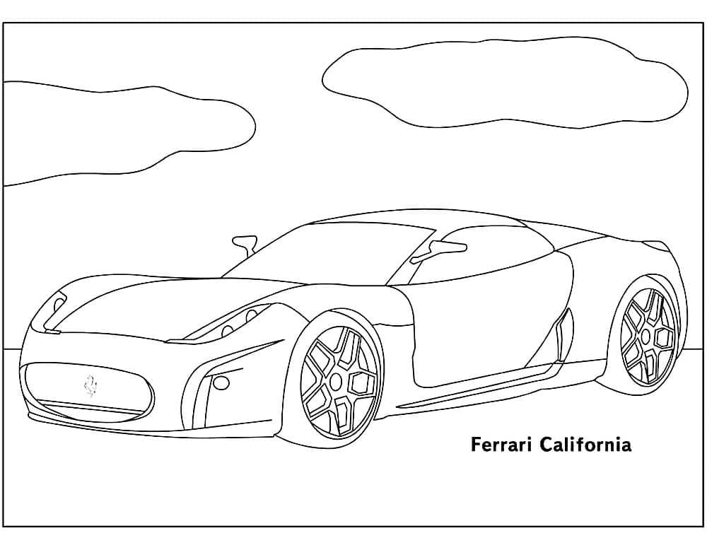 Free printable Ferrari coloring page #186906 from Transportation collection