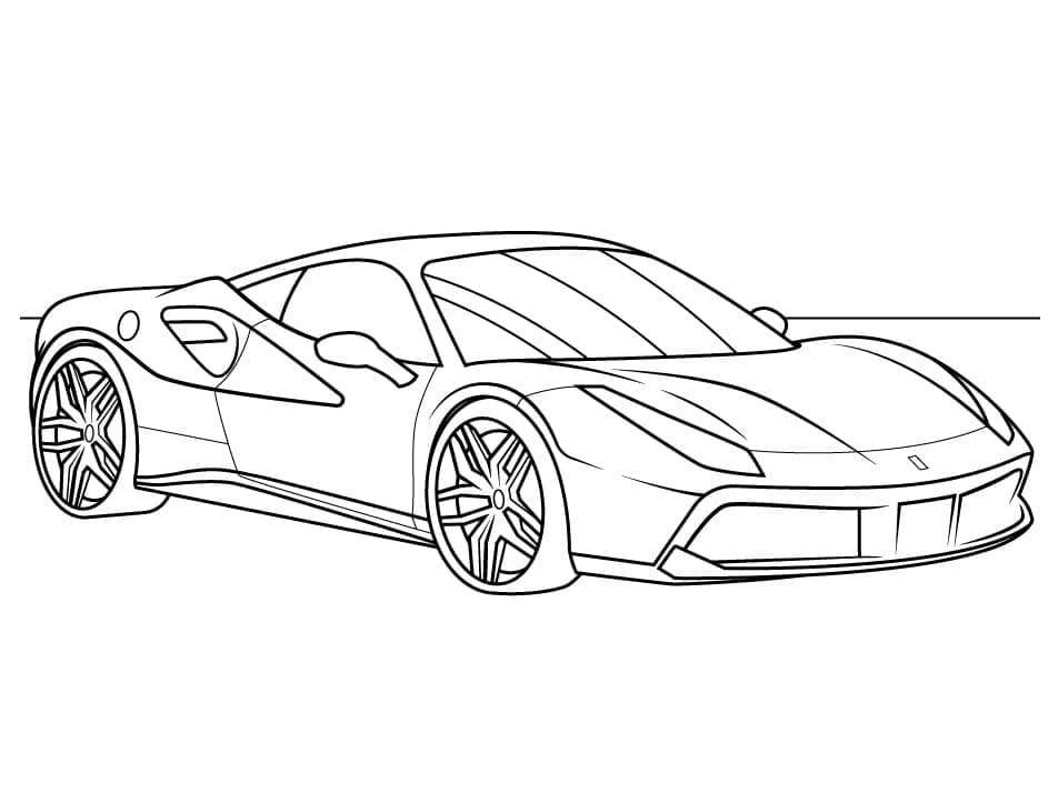 Free printable Ferrari coloring page #186913 from Transportation collection