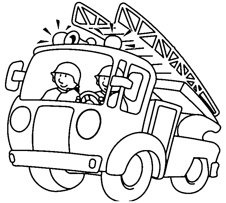 Coloring page: Firetruck (Transportation) #135786 - Free Printable Coloring Pages