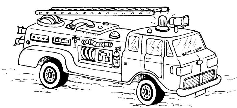 Coloring page: Firetruck (Transportation) #135789 - Free Printable Coloring Pages