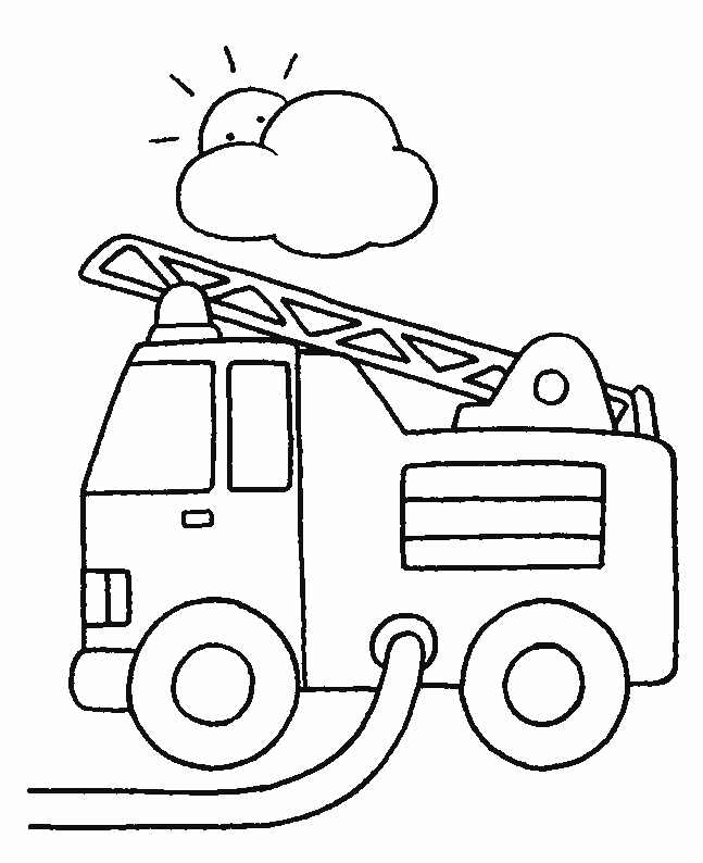 Firetruck #135790 (Transportation) – Free Printable Coloring Pages
