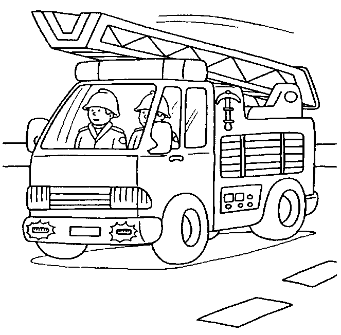 Coloring page: Firetruck (Transportation) #135791 - Free Printable Coloring Pages