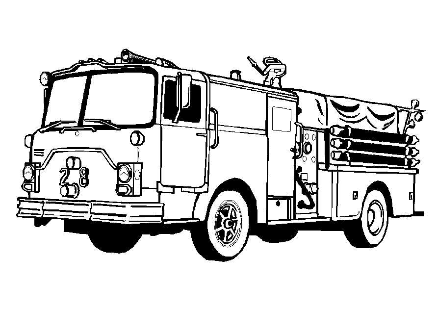 Coloring page: Firetruck (Transportation) #135792 - Free Printable Coloring Pages