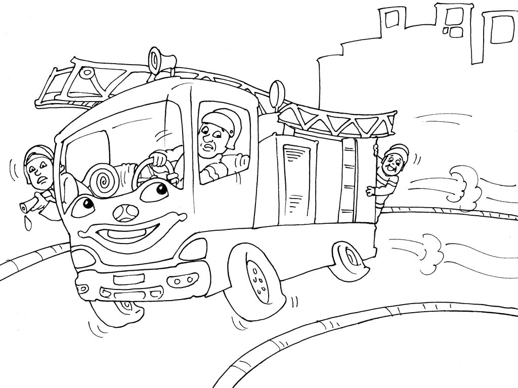 Coloring page: Firetruck (Transportation) #135794 - Free Printable Coloring Pages