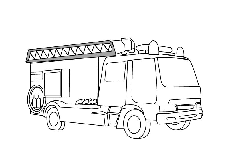 Coloring page: Firetruck (Transportation) #135797 - Free Printable Coloring Pages