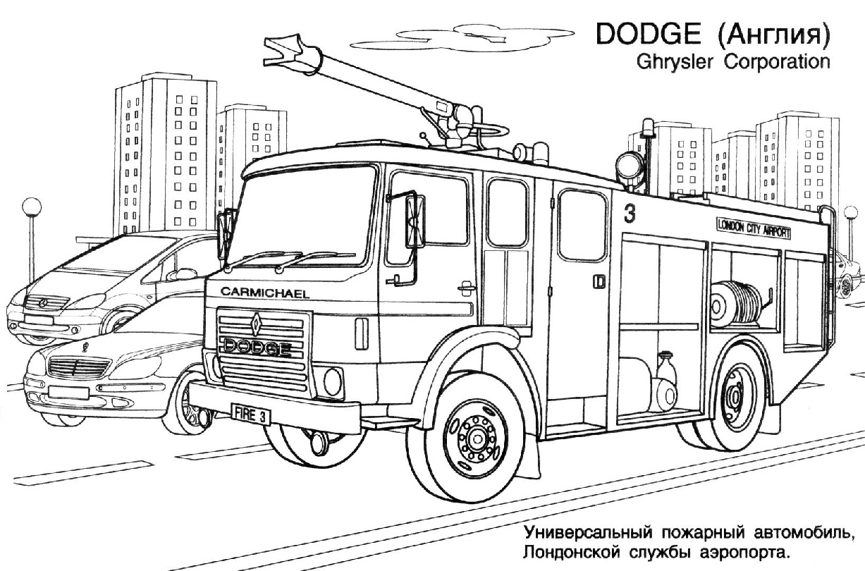 Coloring page: Firetruck (Transportation) #135800 - Free Printable Coloring Pages