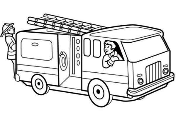 Coloring page: Firetruck (Transportation) #135803 - Free Printable Coloring Pages