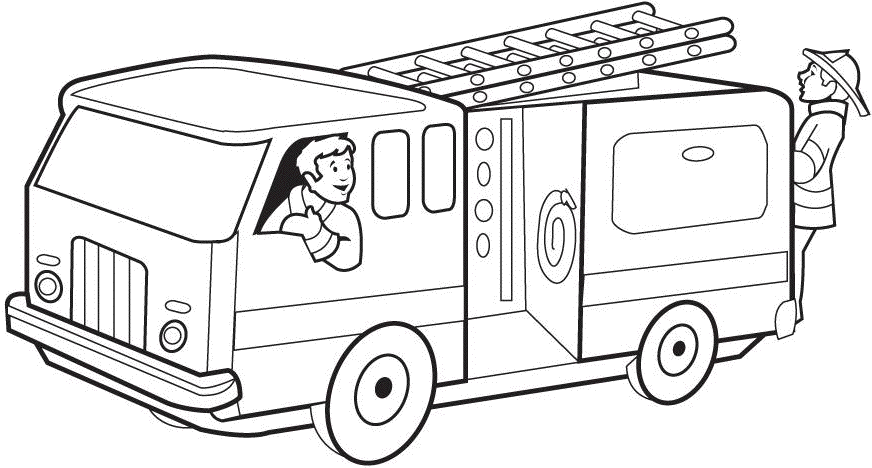 Coloring page: Firetruck (Transportation) #135806 - Free Printable Coloring Pages
