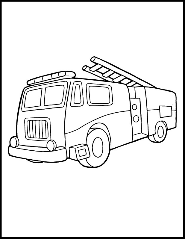 Coloring page: Firetruck (Transportation) #135807 - Free Printable Coloring Pages