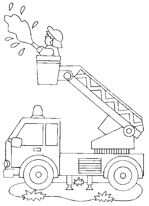 Firetruck #135808 (Transportation) – Free Printable Coloring Pages