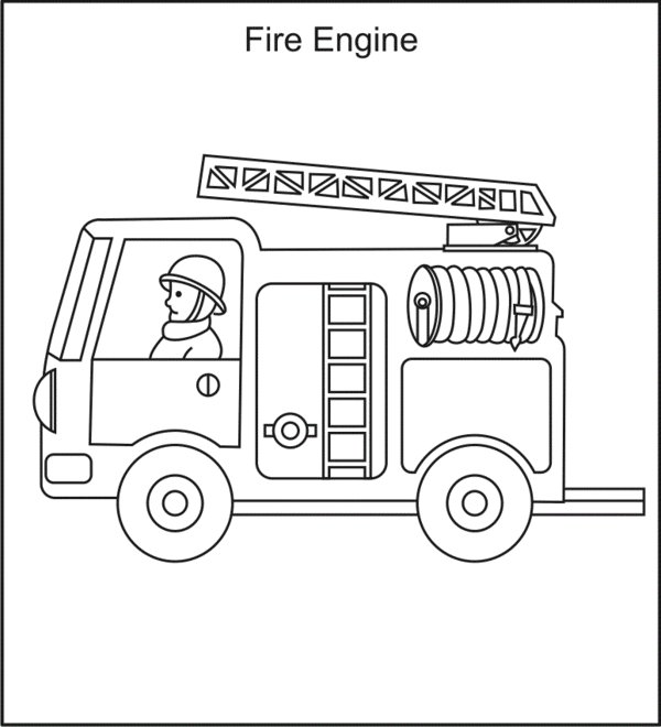 Coloring page: Firetruck (Transportation) #135816 - Free Printable Coloring Pages