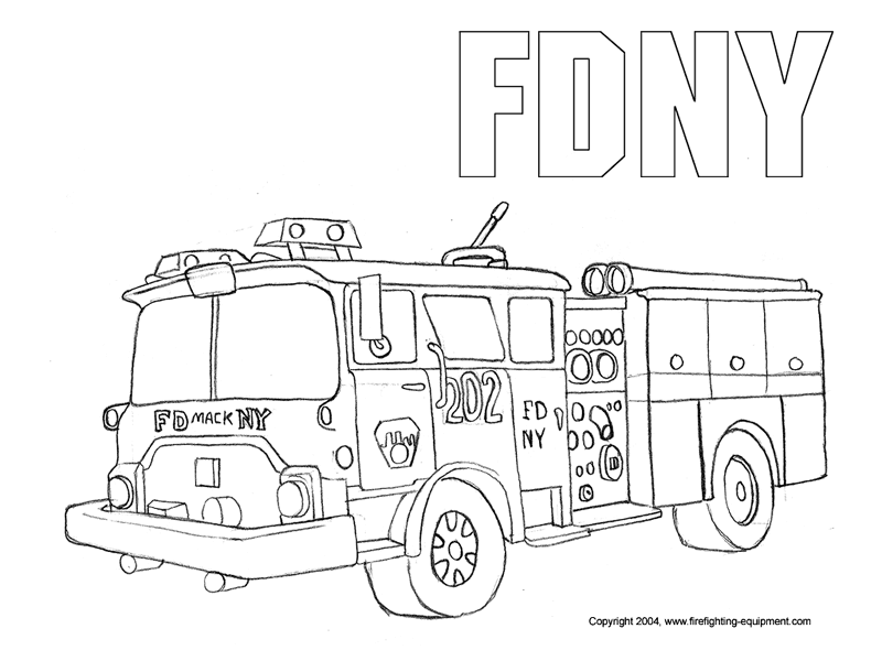 Coloring page: Firetruck (Transportation) #135825 - Free Printable Coloring Pages