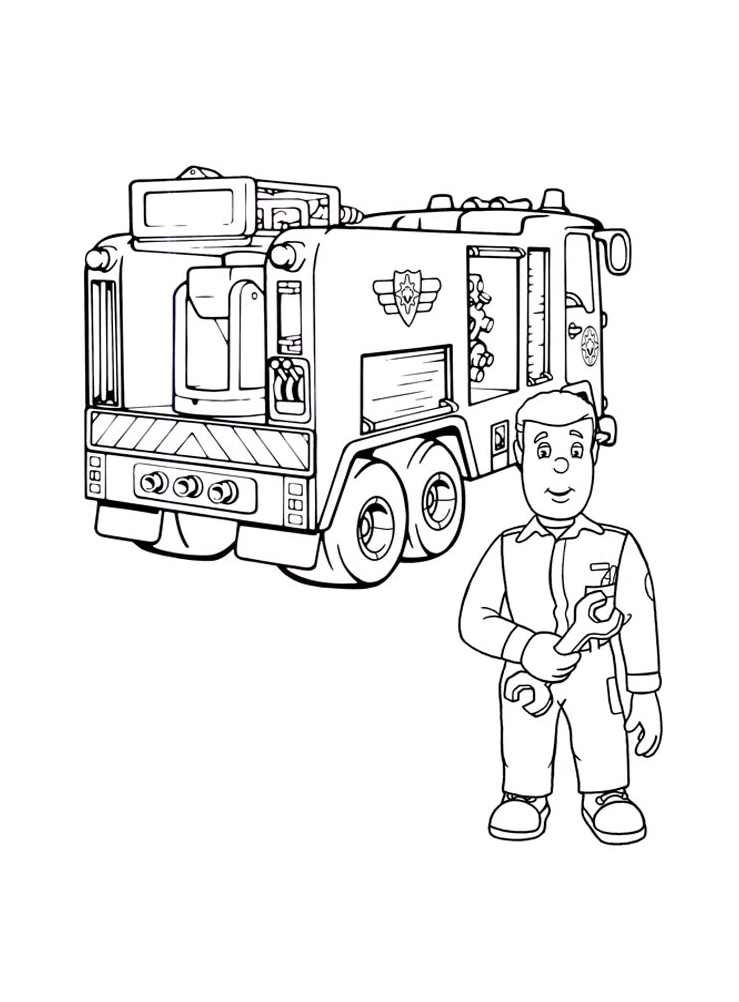 Coloring page: Firetruck (Transportation) #135839 - Free Printable Coloring Pages