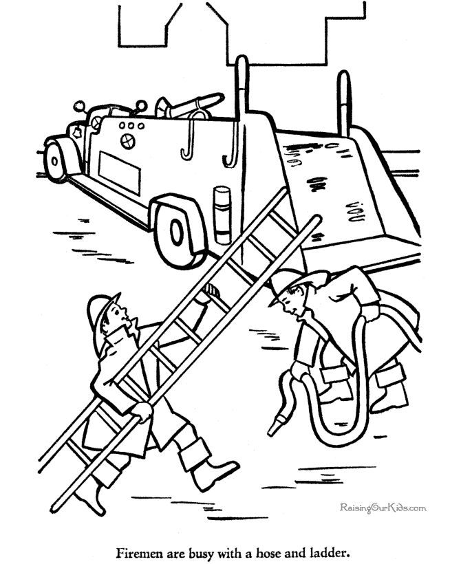 Coloring page: Firetruck (Transportation) #135844 - Free Printable Coloring Pages