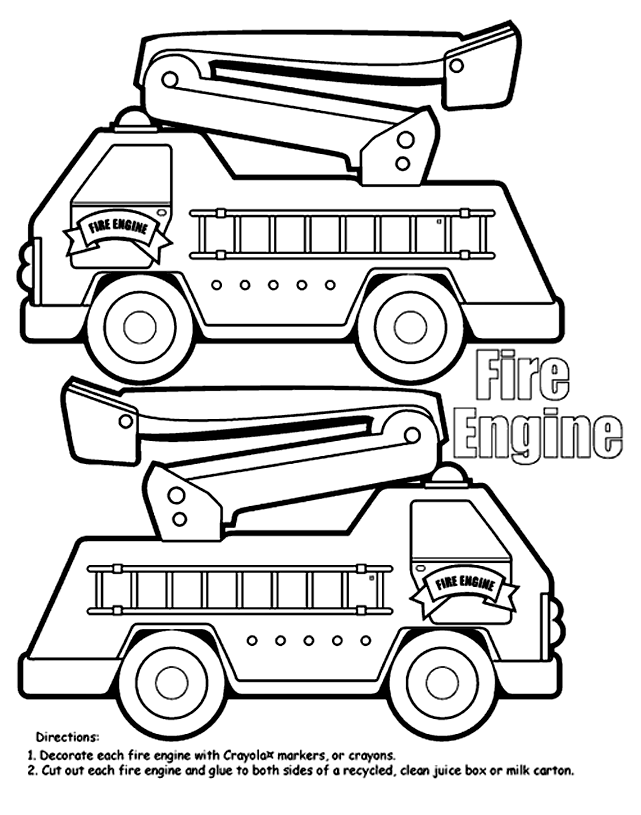 Coloring page: Firetruck (Transportation) #135847 - Free Printable Coloring Pages