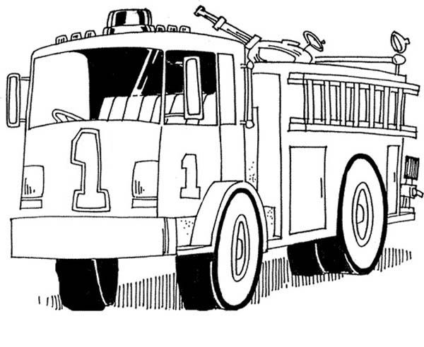 Coloring page: Firetruck (Transportation) #135849 - Free Printable Coloring Pages