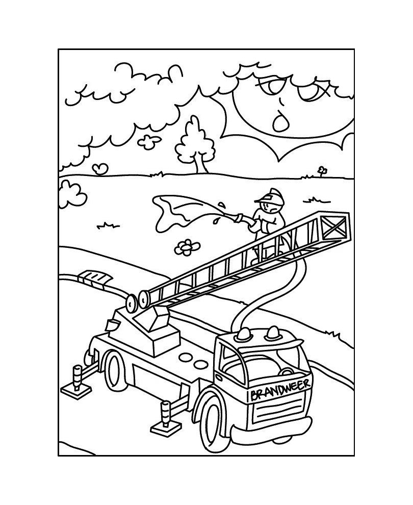Coloring page: Firetruck (Transportation) #135850 - Free Printable Coloring Pages