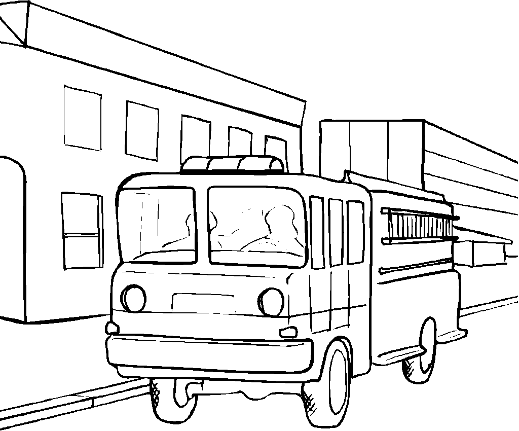 Coloring page: Firetruck (Transportation) #135856 - Free Printable Coloring Pages