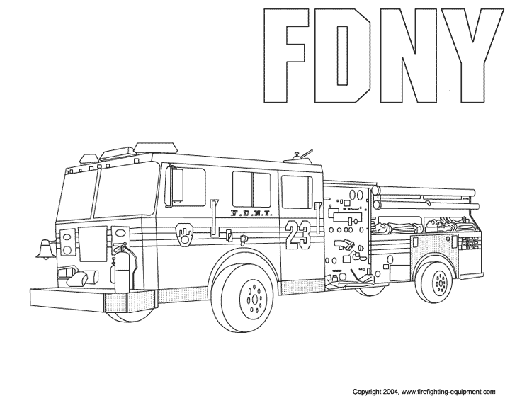 Coloring page: Firetruck (Transportation) #135869 - Free Printable Coloring Pages