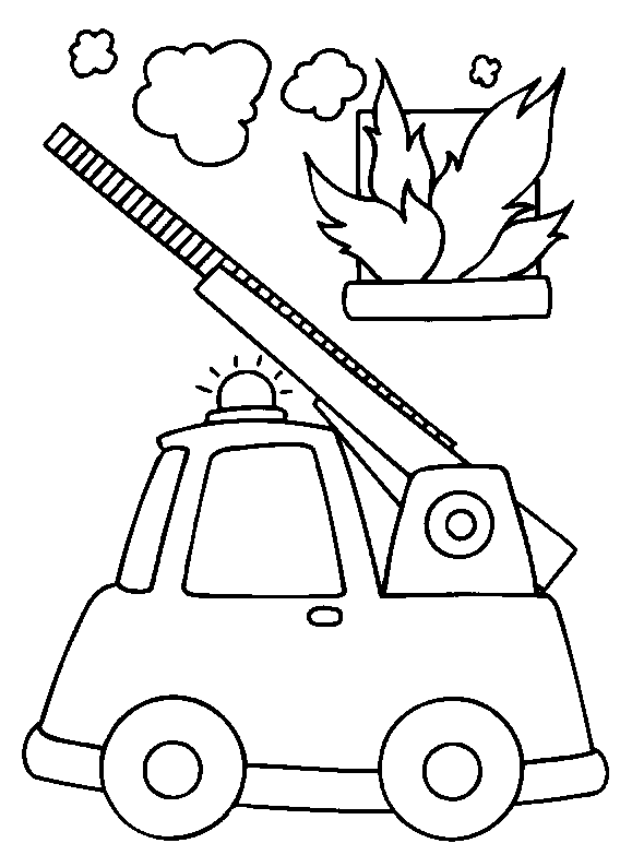 Drawing Firetruck #135875 (Transportation) – Printable coloring pages