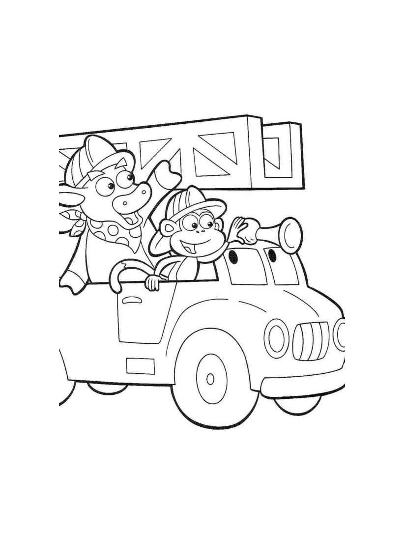 Drawing Firetruck #135879 (Transportation) – Printable coloring pages