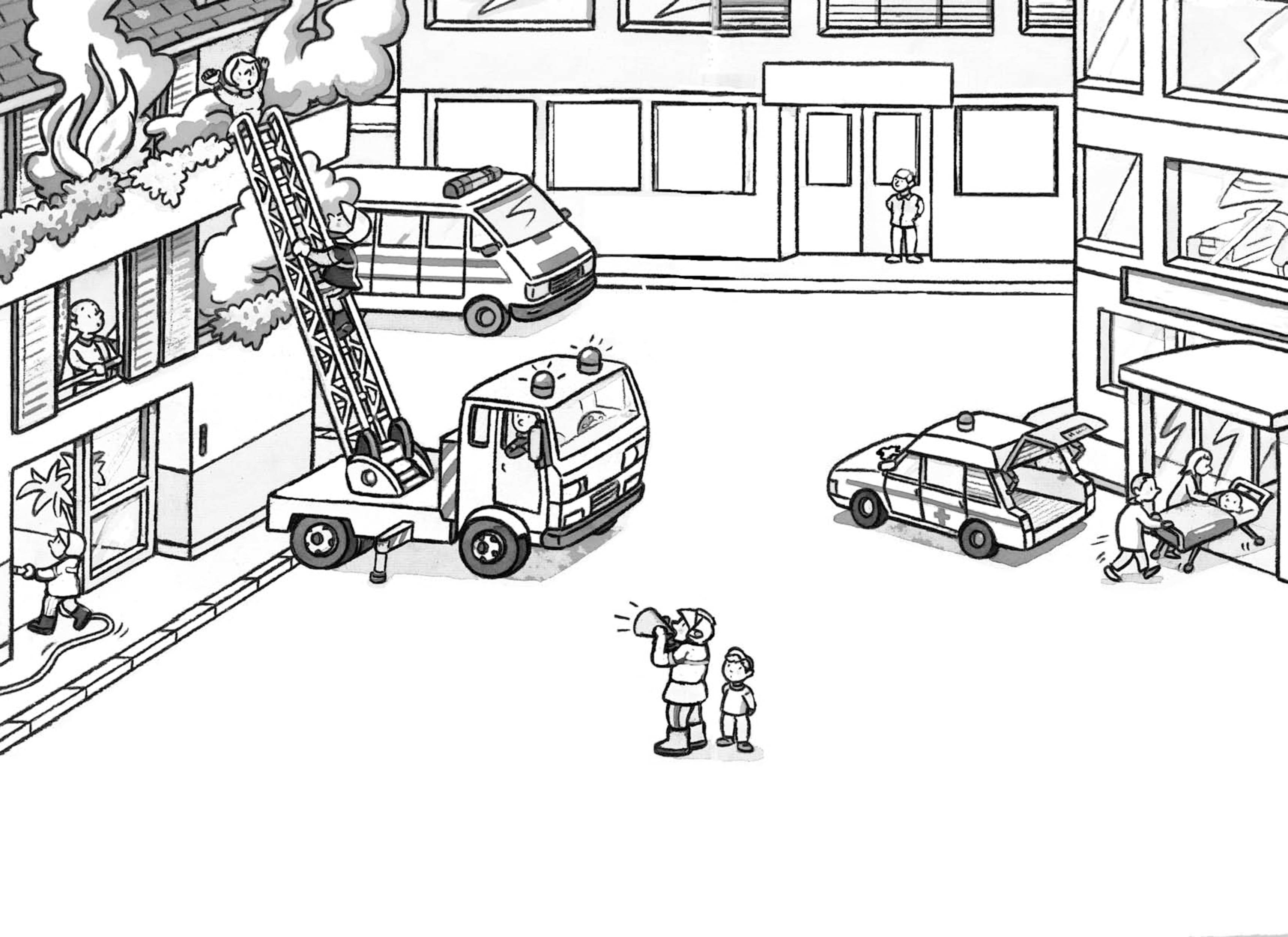 Coloring page: Firetruck (Transportation) #135904 - Free Printable Coloring Pages
