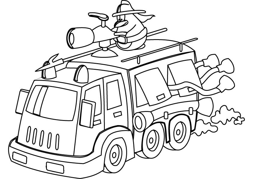 Coloring page: Firetruck (Transportation) #135913 - Free Printable Coloring Pages