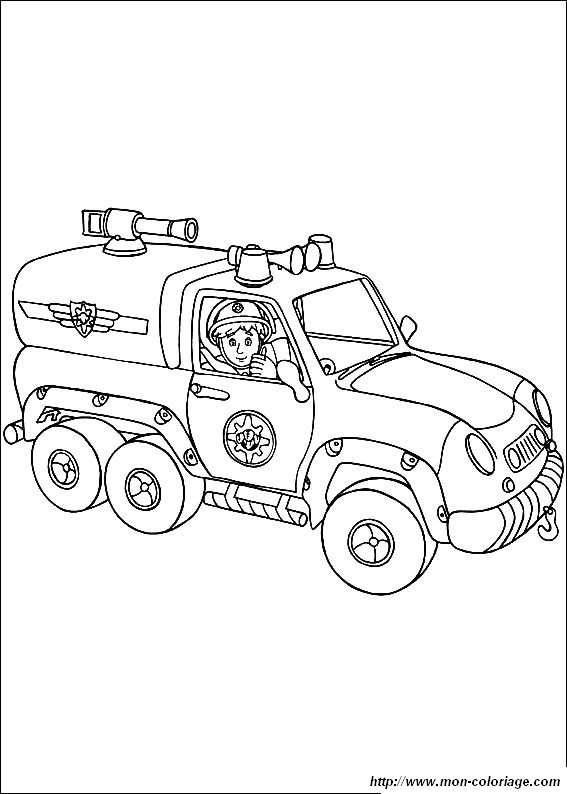 Coloring page: Firetruck (Transportation) #135974 - Free Printable Coloring Pages