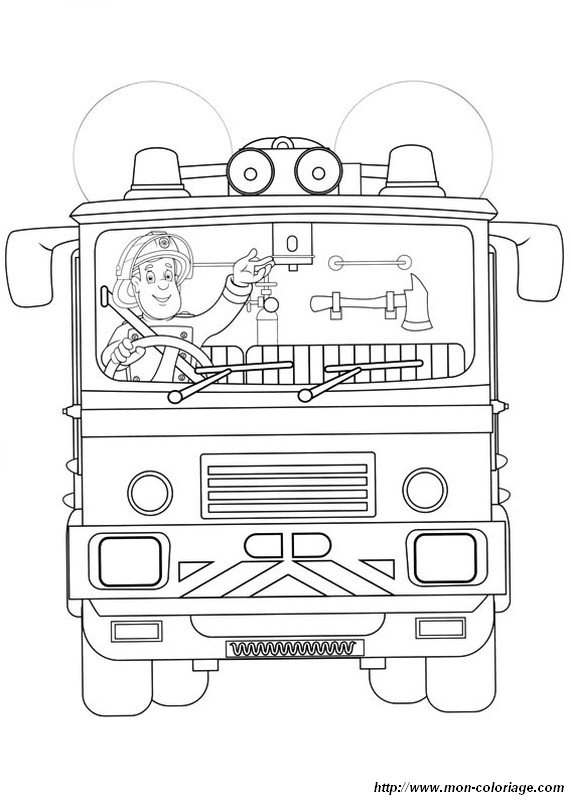 Coloring page: Firetruck (Transportation) #136010 - Free Printable Coloring Pages