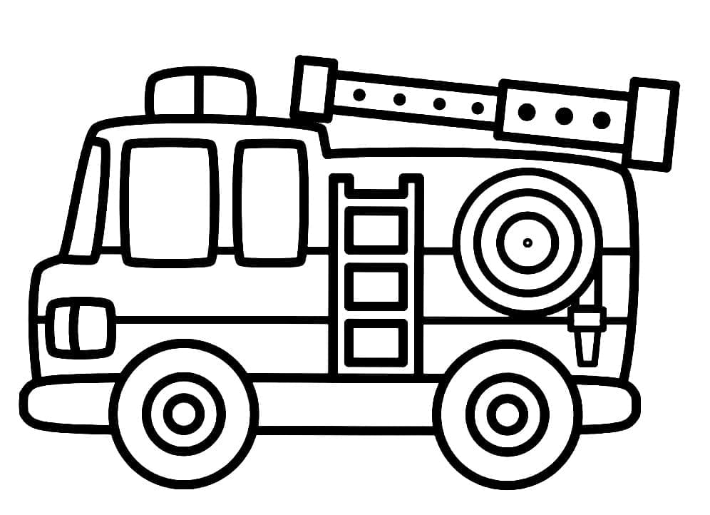 Free printable Firetruck coloring page #185301 from Transportation collection Free printable Firetruck coloring page #185301 from Transportation collection