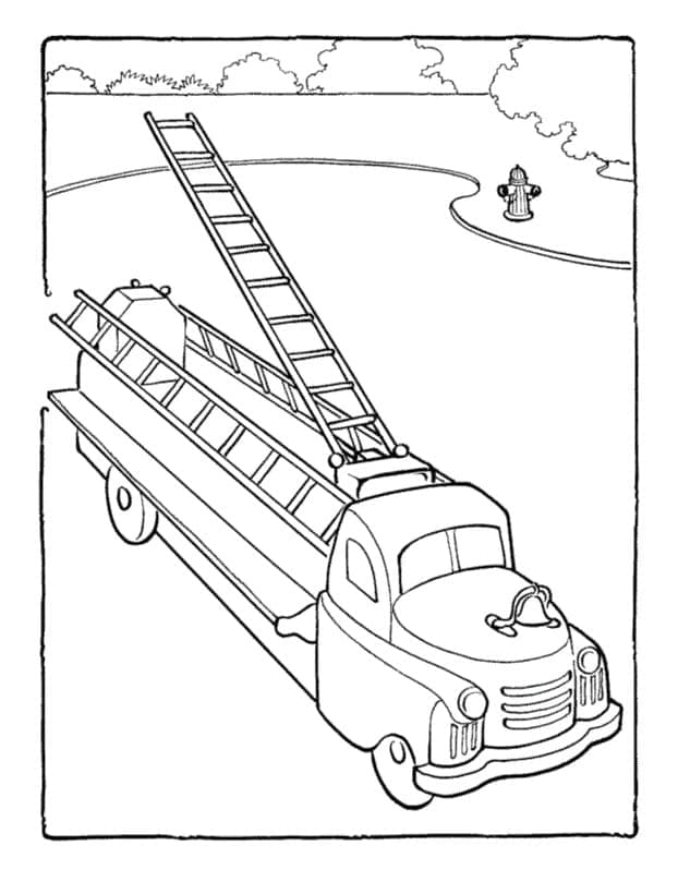 Free printable Firetruck coloring page #185308 from Transportation collection