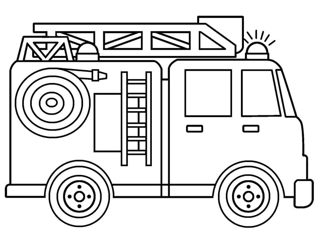 Free printable Firetruck coloring page #185312 from Transportation collection