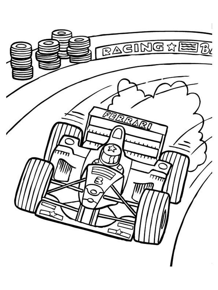 Free printable Formula 1 coloring page #197679 from Transportation collection Free printable Formula 1 coloring page #197679 from Transportation collection