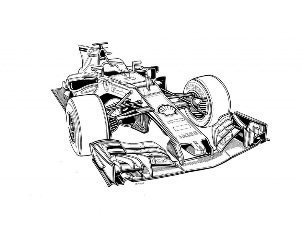 Free printable Formula 1 coloring page #197702 from Transportation collection