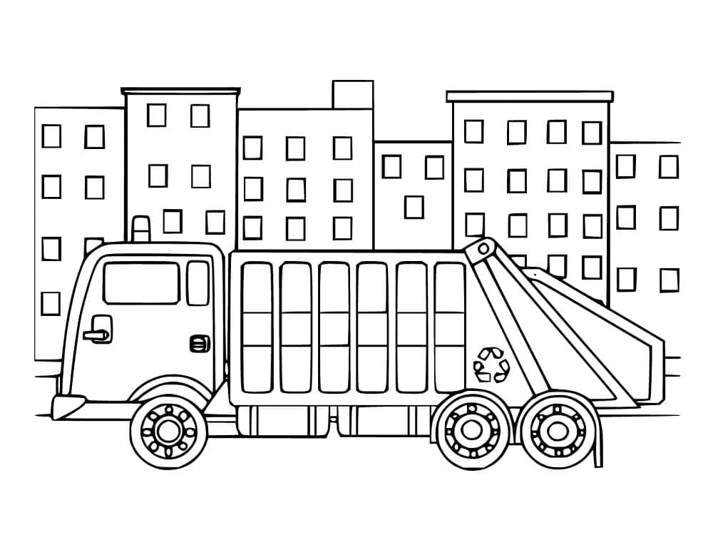 Free printable Garbage Truck coloring page #202061 from Transportation collection