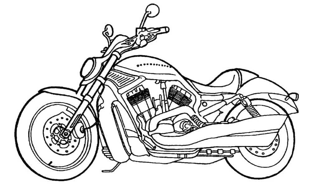 Coloring page: Harley-Davidson (Transportation) #210553 - Free Printable Coloring Pages