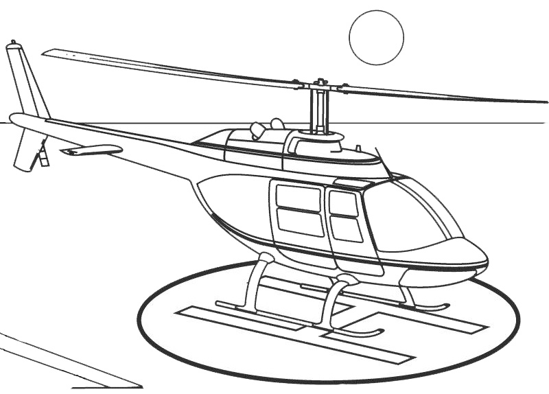 Coloring page: Helicopter (Transportation) #136031 - Free Printable Coloring Pages