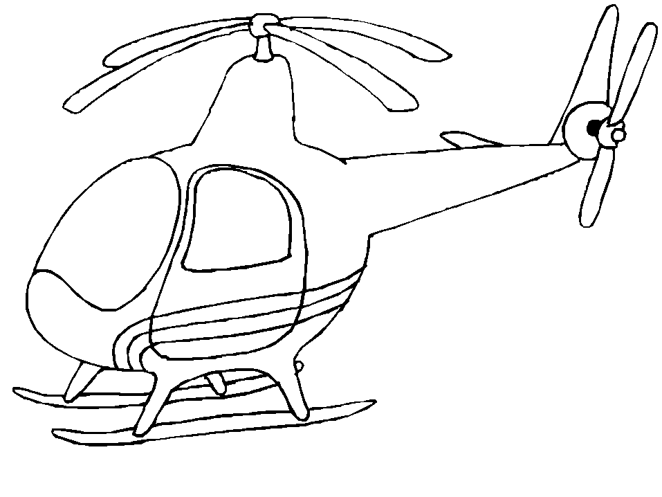 Coloring page: Helicopter (Transportation) #136036 - Free Printable Coloring Pages