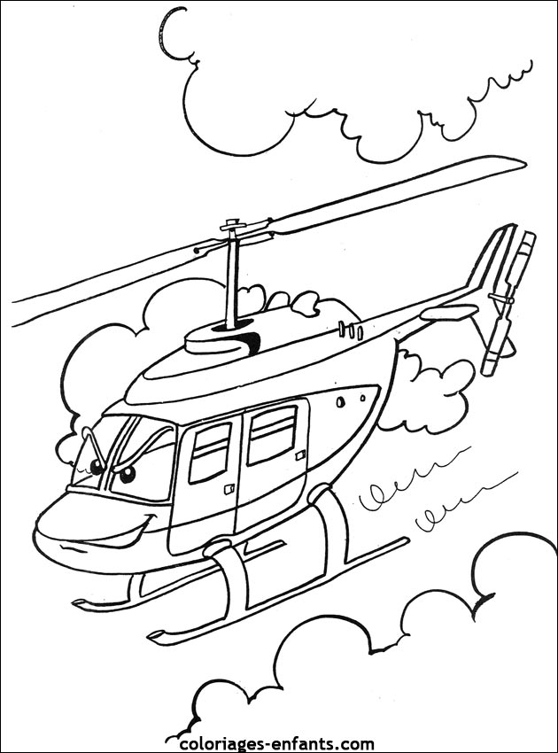 Coloring page: Helicopter (Transportation) #136053 - Free Printable Coloring Pages