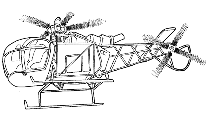 Coloring page: Helicopter (Transportation) #136076 - Free Printable Coloring Pages