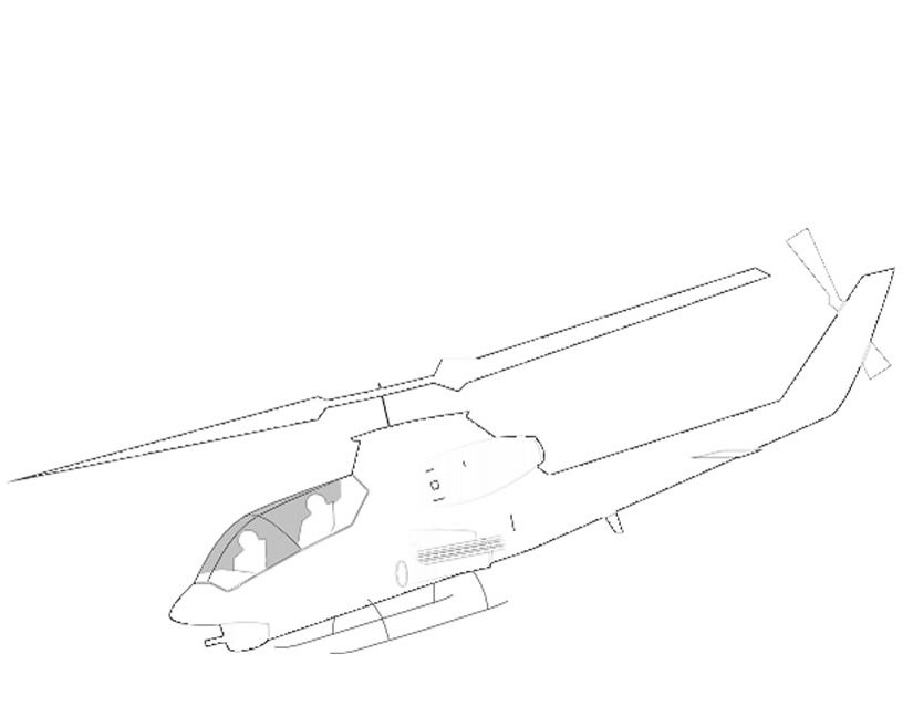 Coloring page: Helicopter (Transportation) #136077 - Free Printable Coloring Pages