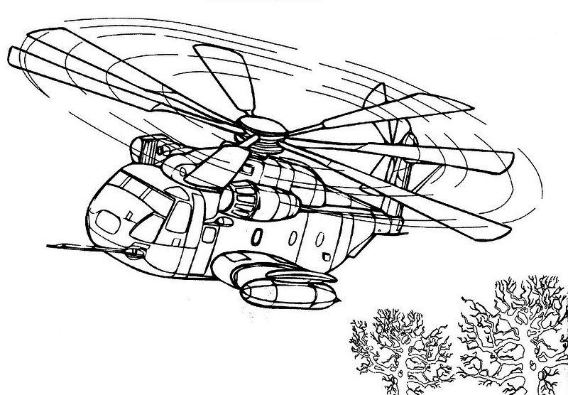 Coloring page: Helicopter (Transportation) #136085 - Free Printable Coloring Pages