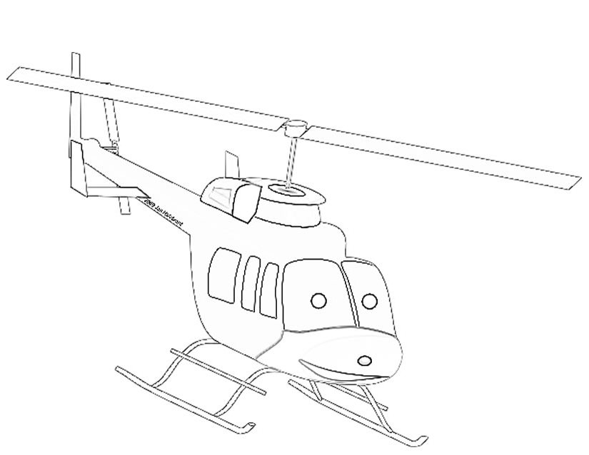 Coloring page: Helicopter (Transportation) #136091 - Free Printable Coloring Pages