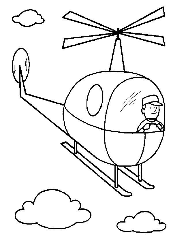 Coloring page: Helicopter (Transportation) #136095 - Free Printable Coloring Pages